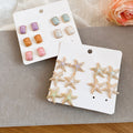 Alloy Enamel Starfish Round Geometric Stud Earrings Jewelry Set Simple Modern Style view 3