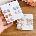 Alloy Enamel Starfish Round Geometric Stud Earrings Jewelry Set Simple Modern Style view 1