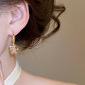 Copper Micro Pave Zircon Heart Star Stud Earrings For Women Playful Light Luxury Jewelry view 3