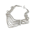 Old Money Copper Multi Layer Zircon Tassel Geometric Clavicle Necklace For Elegant Women view 5