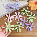 Copper Enamel Wrinkled Flower Stud Earrings With Silver Needle Fresh Sweet Western Style view 2