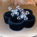 Light Luxury Copper Butterfly Zircon Hollow Clip-on Earrings For Non-Pierced Ears view 2