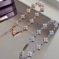 18K Gold Plated Zircon Flower Bangle Elegant Vintage Palace Style Light Luxury Jewelry view 2