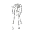 Vintage Elegant Shell Pearl Eye Teardrop Tassel Floral Brooch Pin For Women view 5