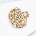 Alloy Enamel Pomegranate Brooch Pin For Coats And Blazers view 4