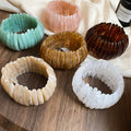 Bohemian Irregular Oval Gradient Acrylic Elastic Bangle Vintage Geometric Fashion Jewelry view 3