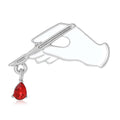 Alloy Enamel Scalpel Brooch For Medical Theme Apparel Decoration view 5