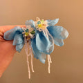 Bohemian Resin Crystal Colorful Flower Stud Earrings Sweet Vacation Style Silver Needle Jewelry view 4