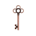 Round Flower Key Metal Charm in 4 Finishes for Jewelry Crafts view 5