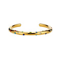 Stainless Steel Open Bangle With Round Pearl And Rhinestone Vintage Minimalist Women's Jewelry view 5