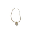 18K Gold Plated Zircon Flower Pendant Faux Pearl Necklace Light Luxury Floral Choker view 5