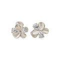 Korean Style Copper Zircon Enamel Flower Stud Earrings Sweet OL Fashion Floral Jewelry view 5