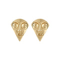 Alloy Fan Shaped Portrait Stud Earrings, Vintage Statement Light Luxury Style for Women view 5