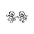 French Vintage 3D Zircon Faux Pearl Geometric Round Stud Earrings Light Luxury Unique Design view 5
