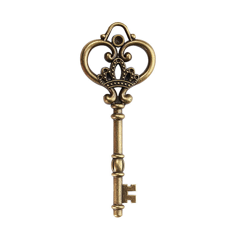 83x31mm Vintage Crown Key Alloy Charm Pendant