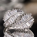 Fresh Leaf Sparkling Jewelry Set With Earrings Necklace And Open Ring For Gentle Versatile Style view 2