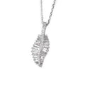 Fresh Leaf Sparkling Jewelry Set With Earrings Necklace And Open Ring For Gentle Versatile Style view 5
