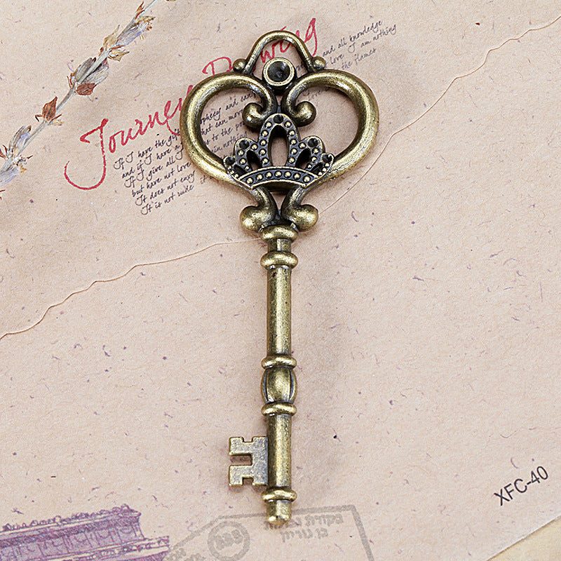83x31mm Vintage Crown Key Alloy Charm Pendant
