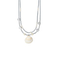 Old Money Boho Shell Faux Crystal Beaded Heart Animal Charm Collarbone Necklace For Women view 5