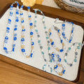Fresh Summer Faux Crystal Beaded Flower Bracelet Ring Necklace Jewelry Set For Sweet Girls view 3