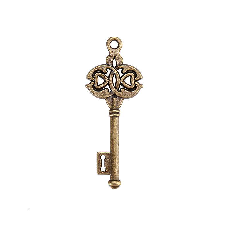Vintage Alloy Key Charm Pendant for Necklace DIY