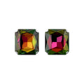 Elegant Sparkling Rhinestone Diamond Shape Iron Open Ring And Stud Earrings Jewelry Set view 5
