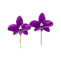 European Style Iron Flower Jewelry Set With Rhinestone Enamel Stud Earrings And Necklace For Women view 5