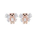 Cute Resin Bear Zircon Sparkle Clip-on Earrings For Women No Piercing Ear Cuff Jewelry view 5