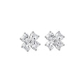 Light Luxury Copper Zircon Flower Clip-on Earrings For Women Sweet No-Piercing Ear Jewelry view 5