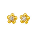 Sweet Forest Style Floral Artificial Crystal Beaded Stud Earrings With Silver Pins view 5