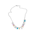 Light Luxury Copper Zircon Round Pearl Necklace Spring Summer Rainbow Dopamine Clavicle Choker view 5