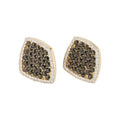 Alloy Full Rhinestone Twisted Diamond Stud Earrings Light Luxury Vintage Banquet Jewelry view 5