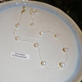 Old Money Style Round Pleated Freshwater Pearl Necklace Elegant French Clavicle Choker view 2