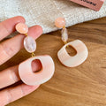 Resin Oval Geometric Stud Earrings Fresh Sweet European Style Fashion Jewelry 2026 view 2