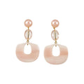 Resin Oval Geometric Stud Earrings Fresh Sweet European Style Fashion Jewelry 2026 view 5
