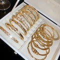 2026 New Light Luxury Copper Zircon Geometric Bamboo Segment Bangle For Women view 4