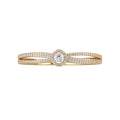 2026 New Light Luxury Copper Zircon Geometric Bamboo Segment Bangle For Women view 5