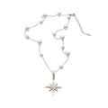 Light Luxury Zircon Starburst Faux Pearl Stud Earrings Necklace Jewelry Set 2026 view 5