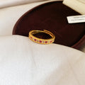 24K Gold Plated Zircon Round Open Ring With Palace Style view 4