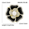 Elegant Alloy Camellia Flower Brooch For High End Clothing Decoration view 4