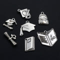 Alloy Graduation Cap Book Backpack Charms, DIY Jewelry Accessories For Necklaces And Bracelets view 1