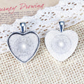 Heart Shaped Cabochon Pendant Trays in Six Metal Finishes view 8