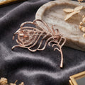 Alloy Rhinestone Feather Brooch Pin For Elegant Suit Accessories view 3