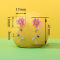 Chinese Style Enamel Lotus Drop Earrings, Elegant New Chinese Hanfu Dangle Jewelry For Women view 4