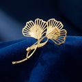 Alloy Magnolia Flower Brooch Pin For Womens Suits And Shirts view 3