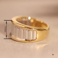 Minimalist Two Tone Plated Metal Ring For Women, Niche Stackable Fashion Jewelry view 4