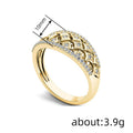 Palace Style Metal Coin Design Ring French Elegant Inlaid Fashion Jewelry view 4