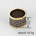 Two Tone Antique Blackened Bohemian Texture Ring For Women Natural Vintage Style Accessory view 4