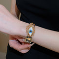 Statement Eye Design Iron Metal Bangle European American Creative Fashion Bracelet view 4