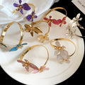 Iron Enamel Flower Open Cuff Bangle European American Sweet Cool Fashion Armlet view 4